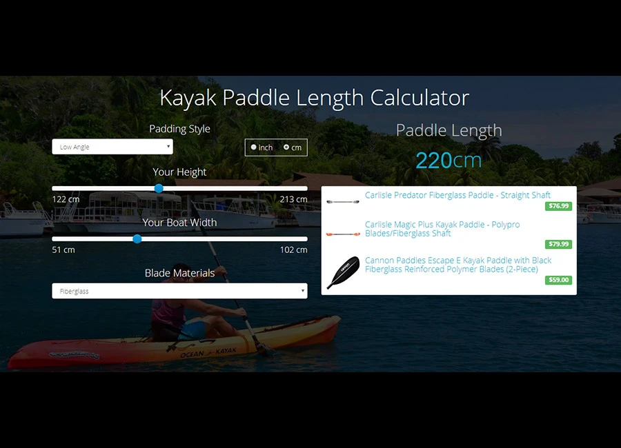 Paddle Length Calculator
